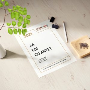 Foi cu antet personalizat A4