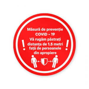 Sticker avertizare COVID-19