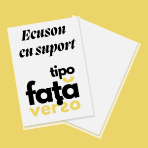 Ecuson cu suport plastic 73x105 mm